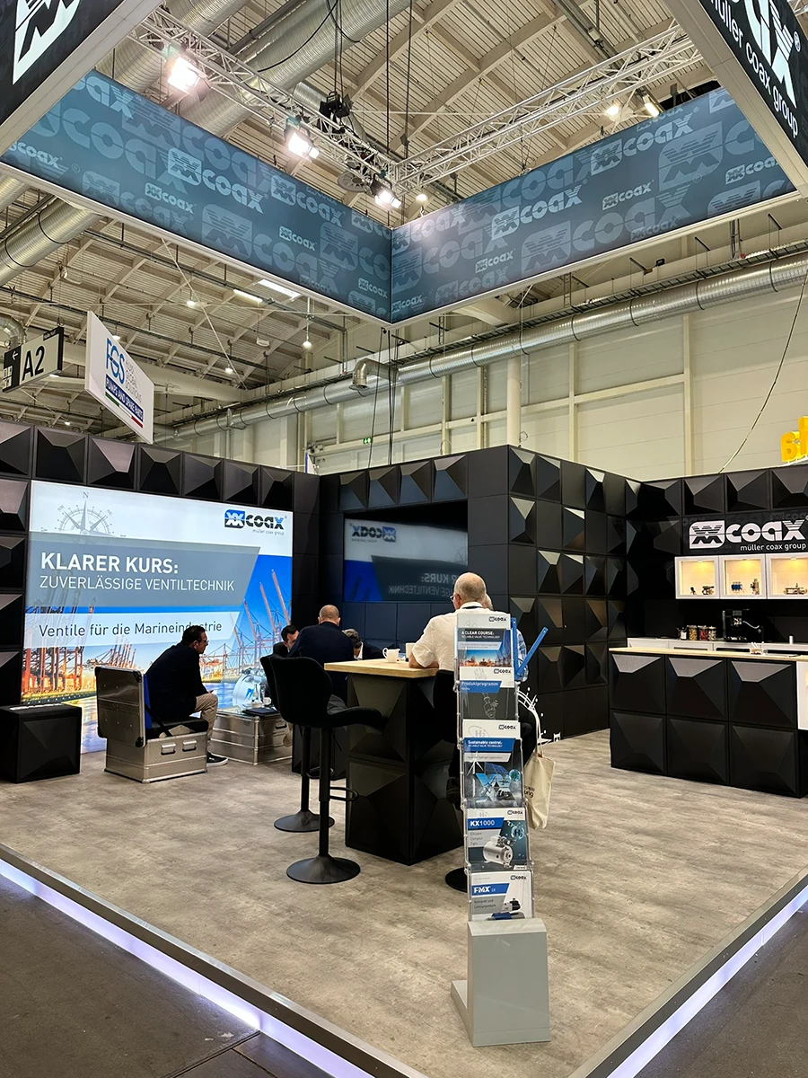 Die müller co-ax gmbh stellt ihre Ventillösungen auf der SMM 2026 in Halle A2 am Stand 110 vor.