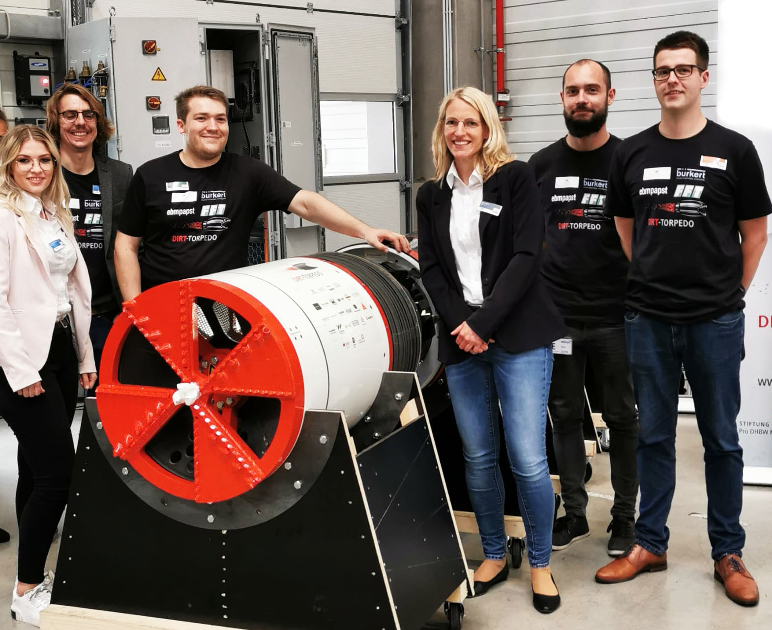 The coax® project team with part of the Dirt Torpedo team at the launch event