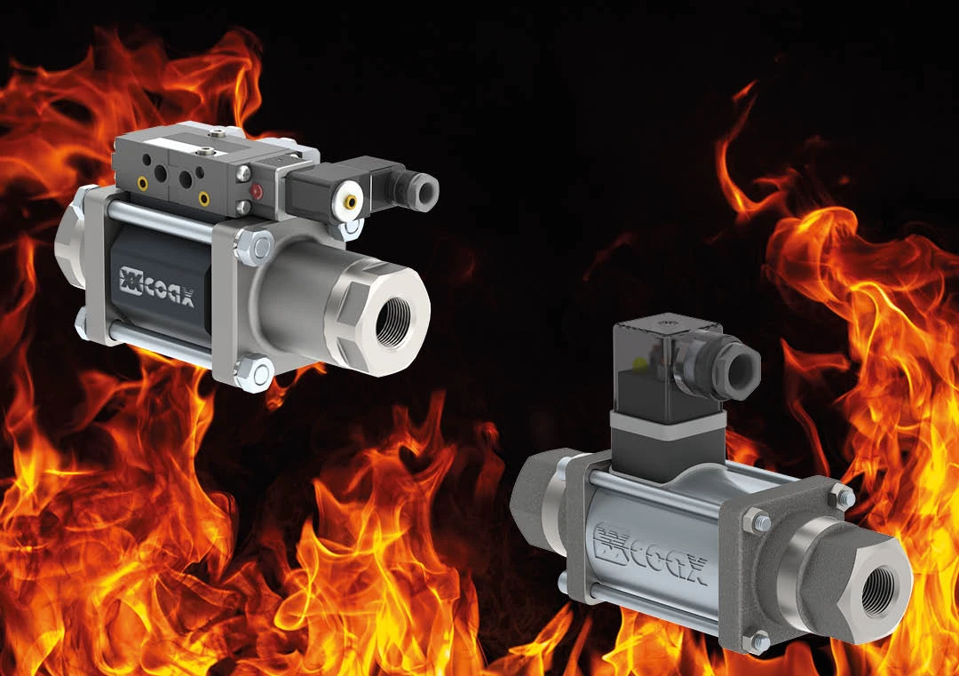 coaxial Ventile MK 10 Ex (Zone 2) und VMK 25 haben Flammenwiderstandstest erfolgreich bestanden
