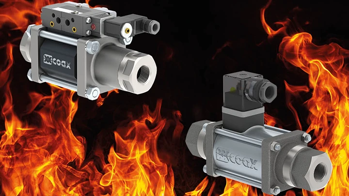 coaxial Ventile bestehen den Flammenwiderstandstest