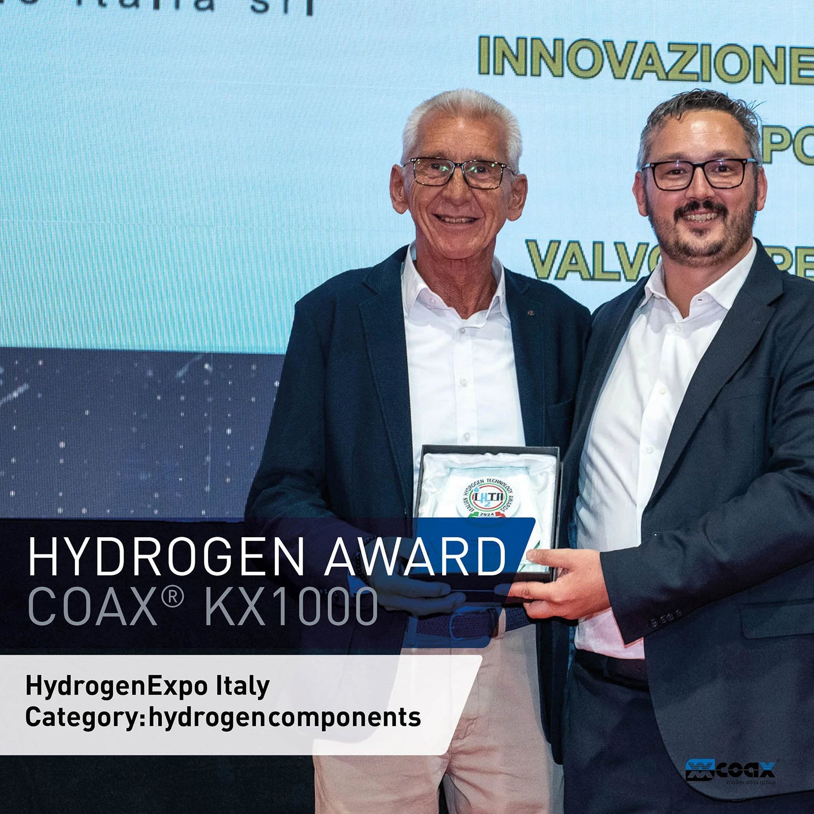 Award-winning: müller co-ax is recognized for its KX 1000 hydrogen valve at HydrogenExpo in Italy