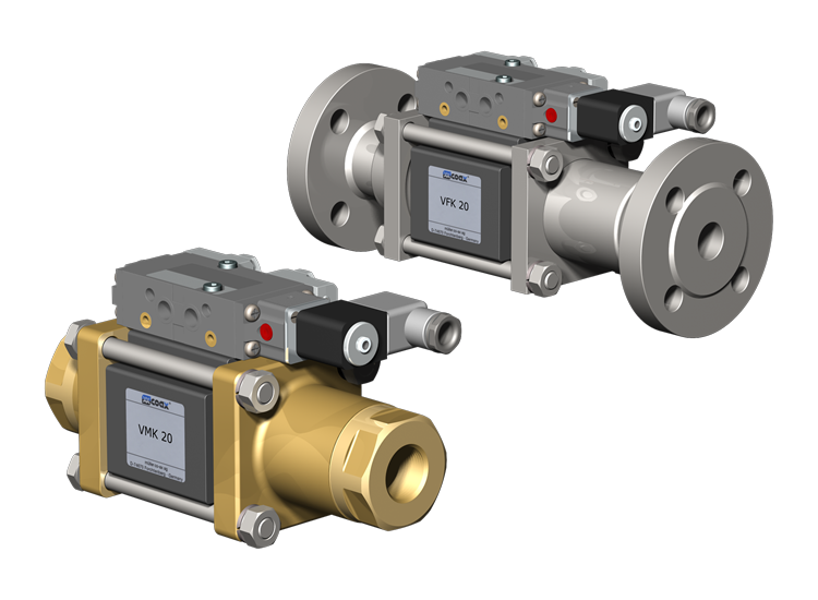 2/2 Way coaxial Externally Controlled Valves